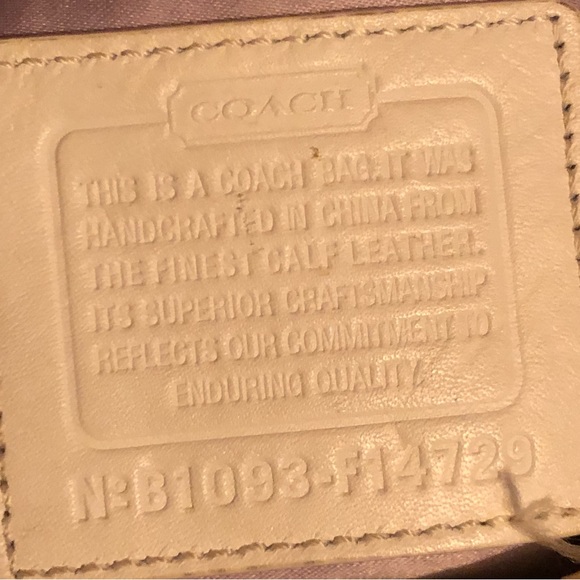 Coach Leah Embossed patent leather light yellow small tote bag - Picture 8 of 11